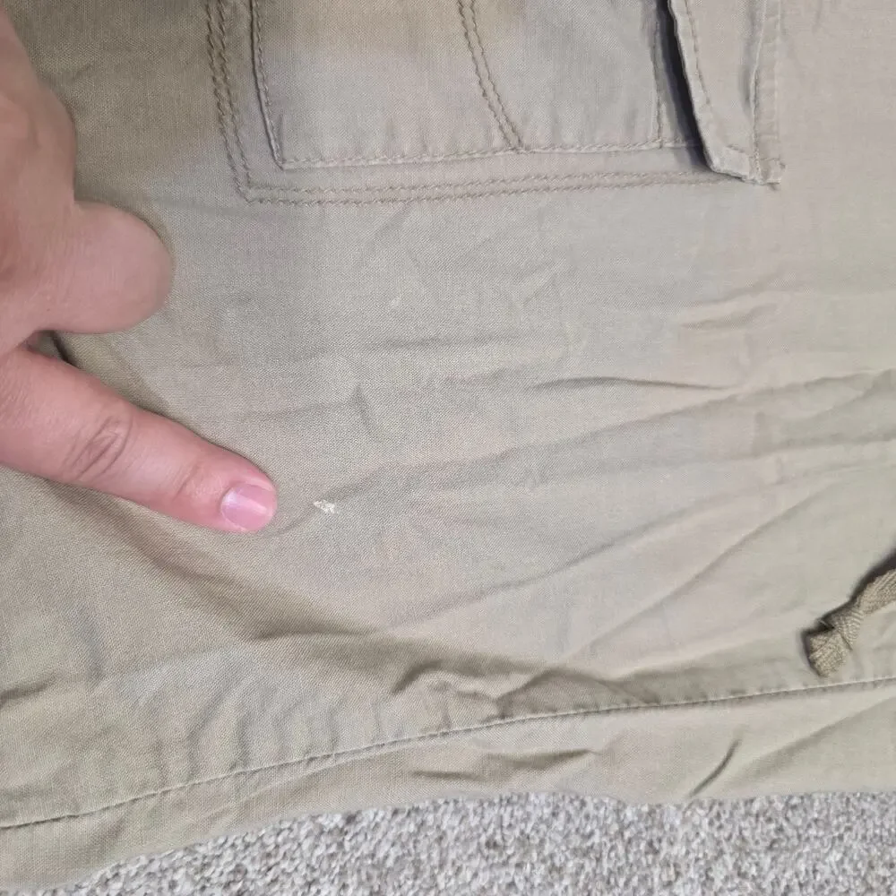 Y2K Parachute Indie Sleaze UnionBay Cargo Capri Pants Sz 7 Khaki Cotton Utility